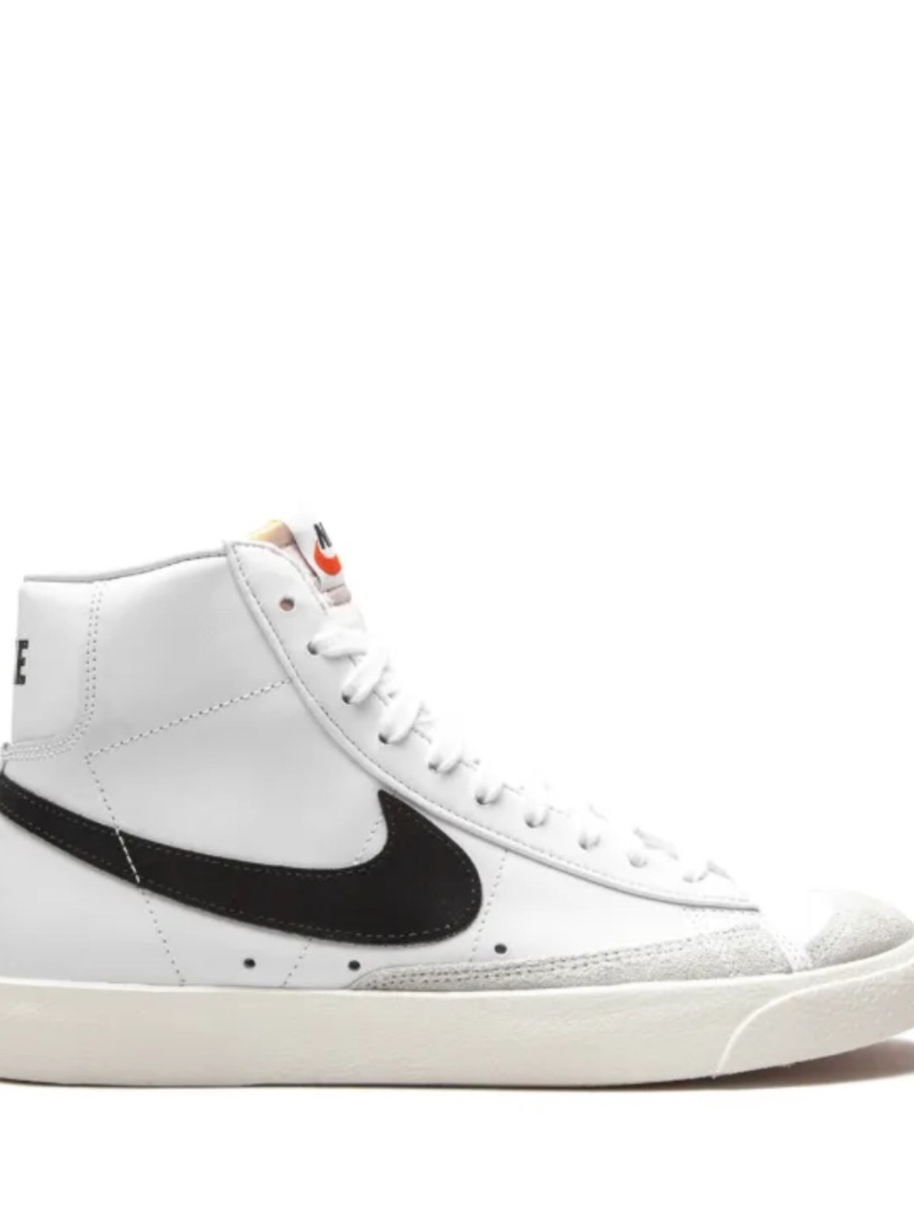 Nike Blazer Mid White/Black Leather High-Top Sneakers